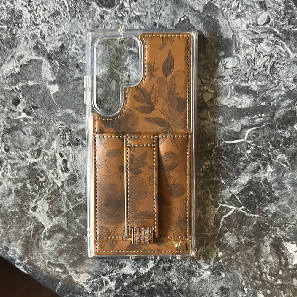 Brown Leather Phone Case with Card Holder